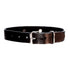 SiaLinda: Halsband echtes Leder schwarz mit kleinem O - Ring und zwei Königslilien, Geschenkverpackung - SiaLinda.com